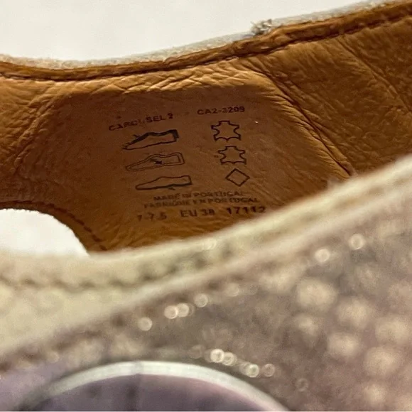 Taos Women Carousel 2 Leather Silver Platform Wedge Sandals 7-7.5 - Picture 7 of 9